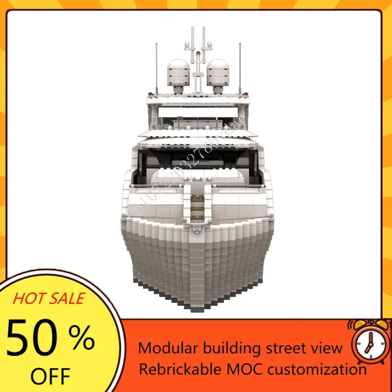4657PCS Custom MOC Super Yacht - Model Kit Yacht บทวิจารณ์และราคา
